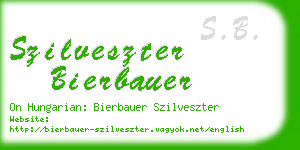 szilveszter bierbauer business card